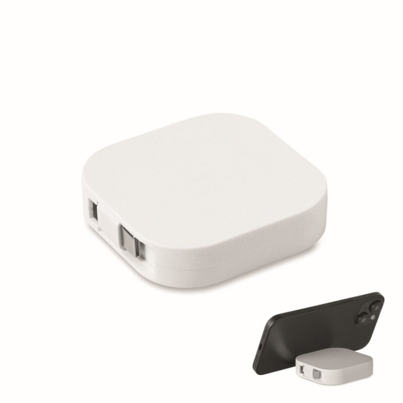 100W zatahovací nabíjecí kabel, bílá