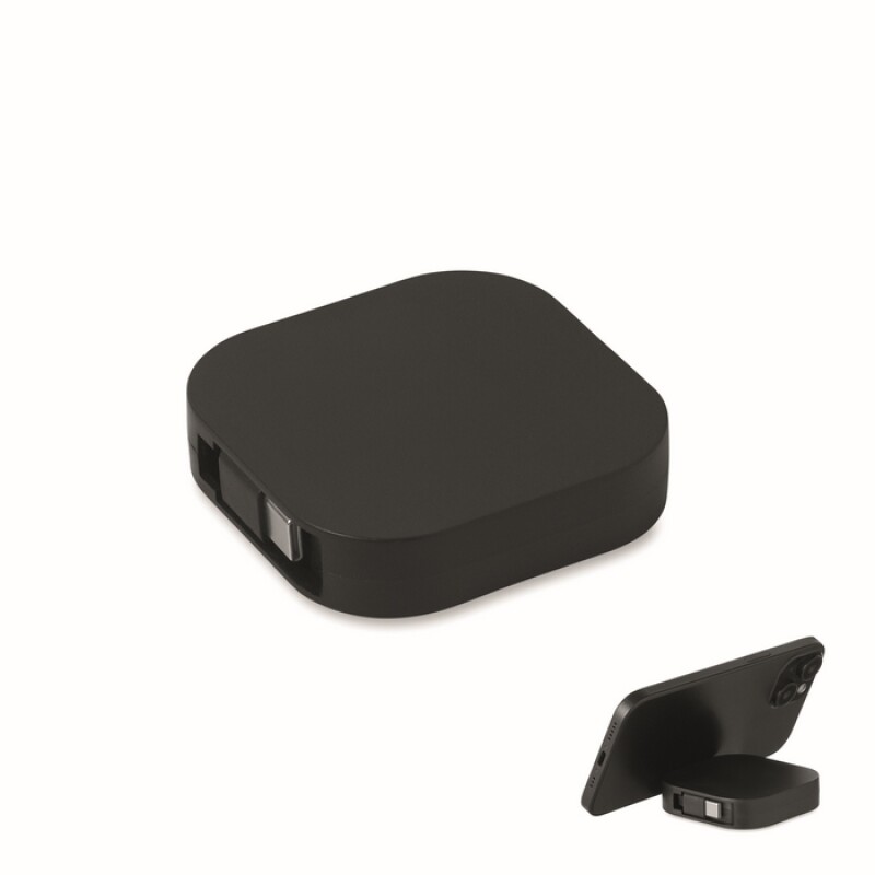 100W zatahovací nabíjecí kabel, černá