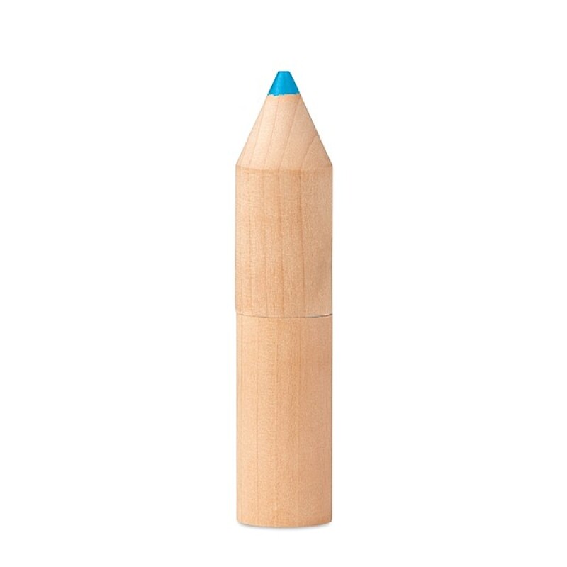 6 pastelek v dřevěné krabičce ve tvaru pastelky