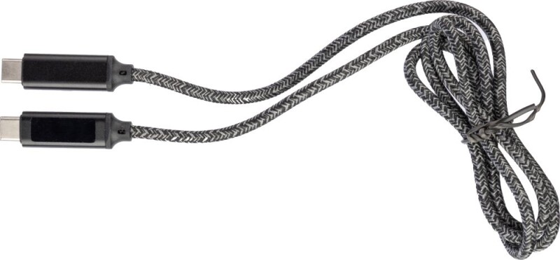 Nylonový nabíjecí kabel 65W, černá