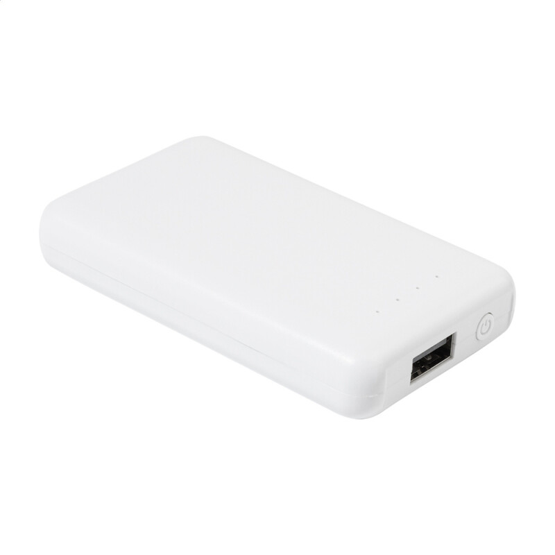 Power banka Rabs biela 4000 mAh z recyklovaného ABS