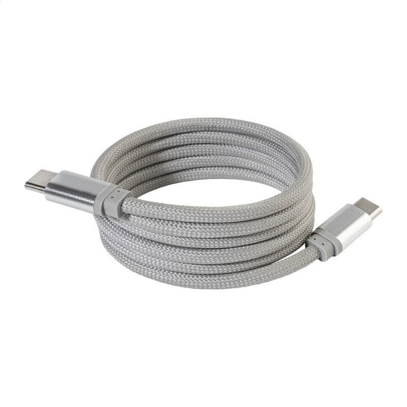 Magnetický 60W USB-C kábel, strieborný