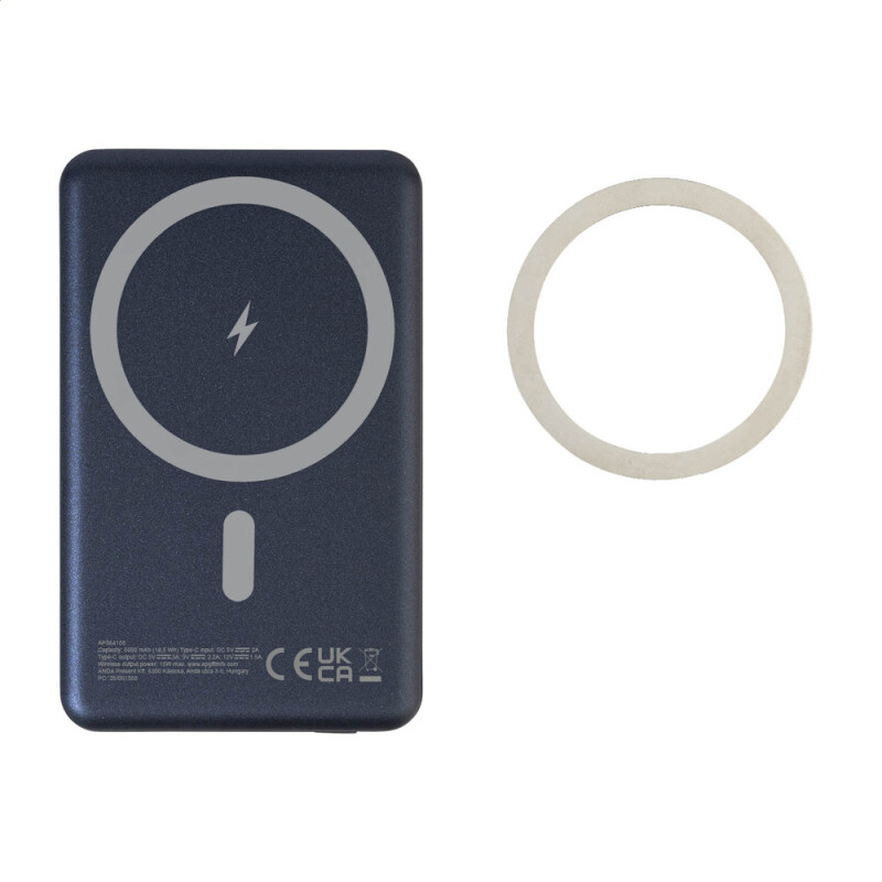 Powerbanka 5000 mAh s bezdrôtovým nabíjaním, tmavomodrá