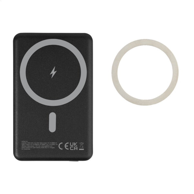 Powerbanka s bezdrôtovým nabíjaním 5000 mAh, čierna