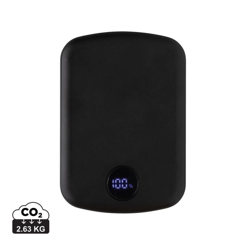 Powerbanka 5000mAh s magnetem a bezdrátovým nabíjením, černá