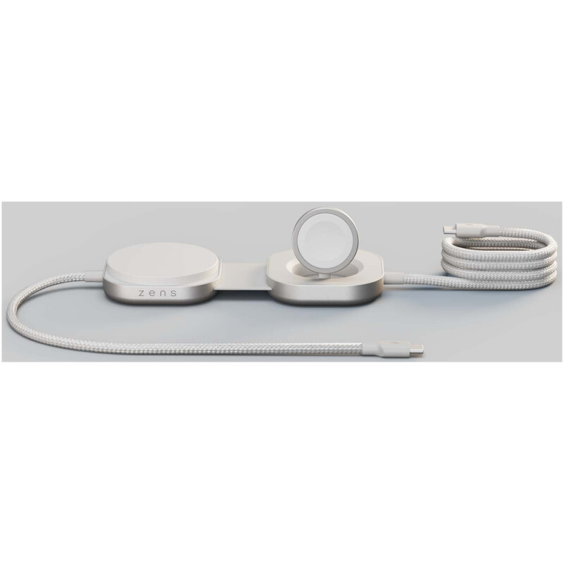 Zens Pro 3 140W nabíjací kábel 3 v 1 s USB-C, biela
