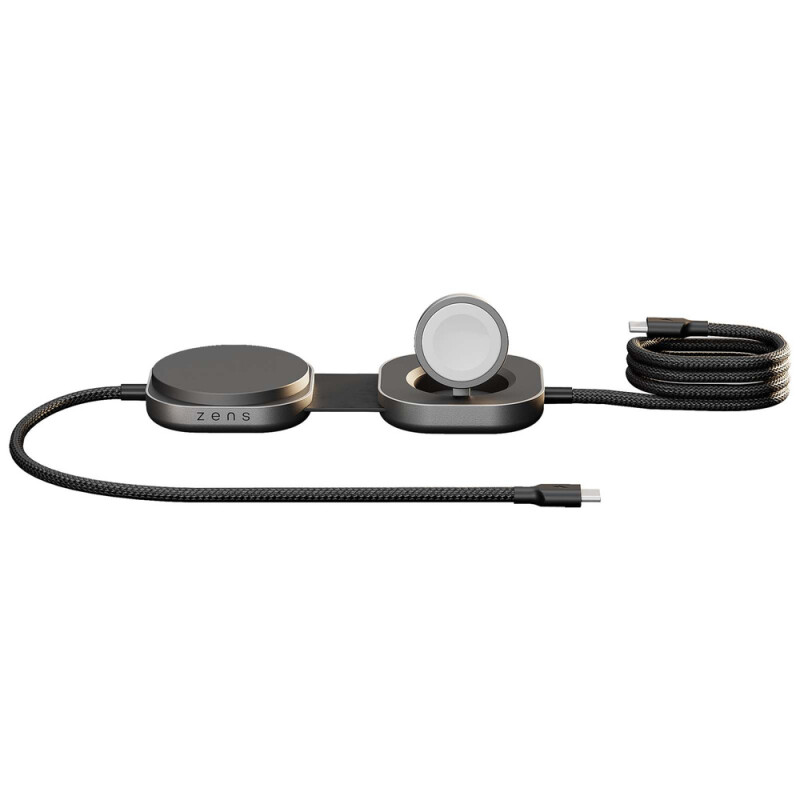 Zens Pro 3 140W nabíjací kábel 3v1 s USB-C, čierna