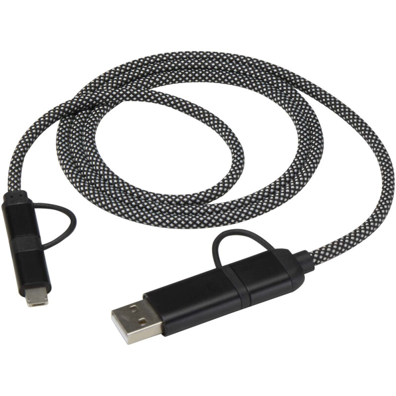 Smart 65W magnetický nabíjací kábel 5v1, 100 cm, čierny