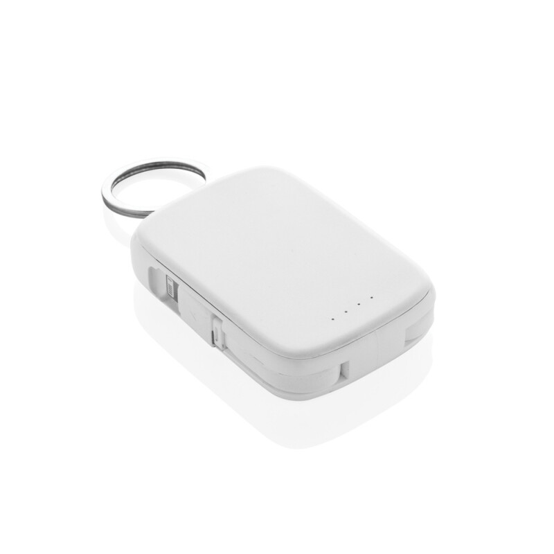 Powerbanka Nexo 2 000 mAh s integrovanými káblami, biela
