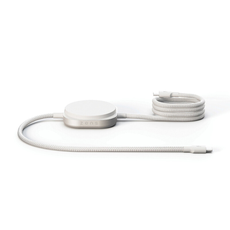 Nabíjací kábel Zens USB-C na USB-C Pro 2, biela