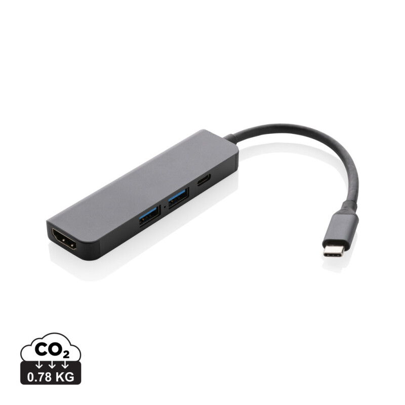 Hub s HDMI vstupem, recyklovaný hliník