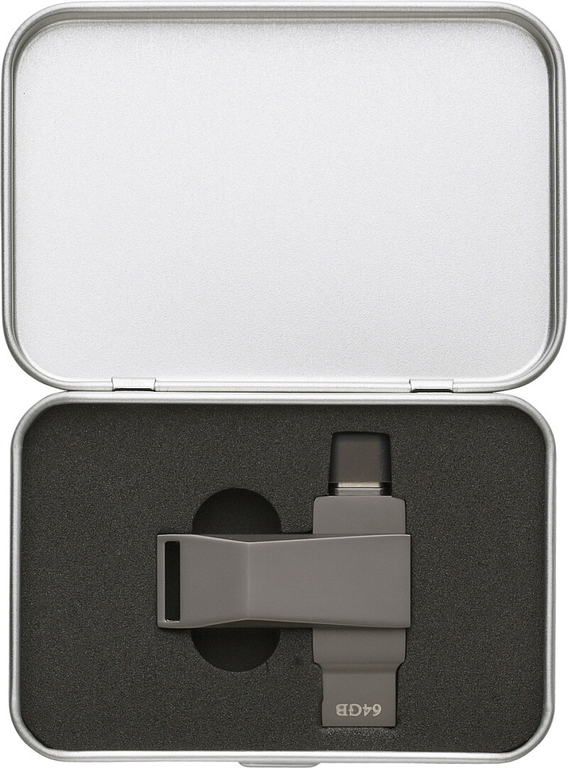 EKINOL Otočný USB 3.0 s USB-A a USB-C, 64 GB, gunmetal