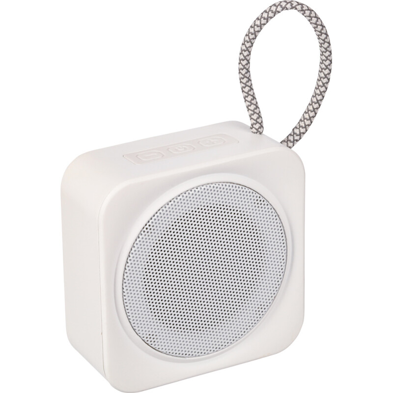 Bluetooth reproduktor z recyklovaných materiálov, biela farba