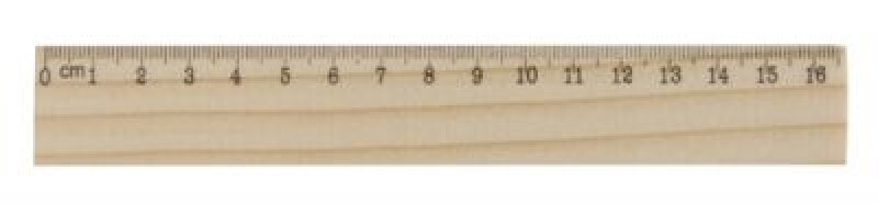 Drevené pravítko, 16 cm