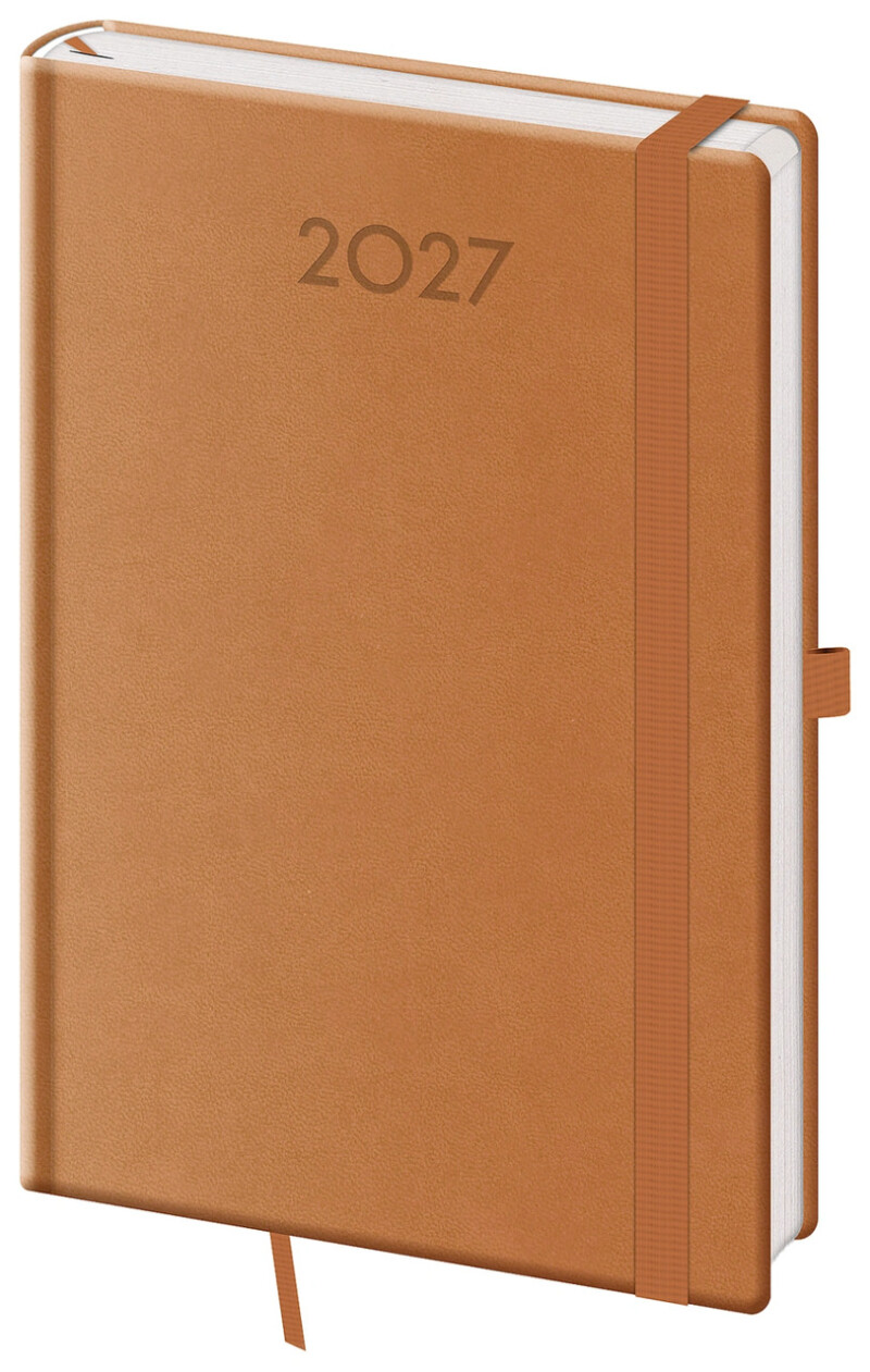 Diár týždenný A5 Print Plus, svetlohnedý 2027