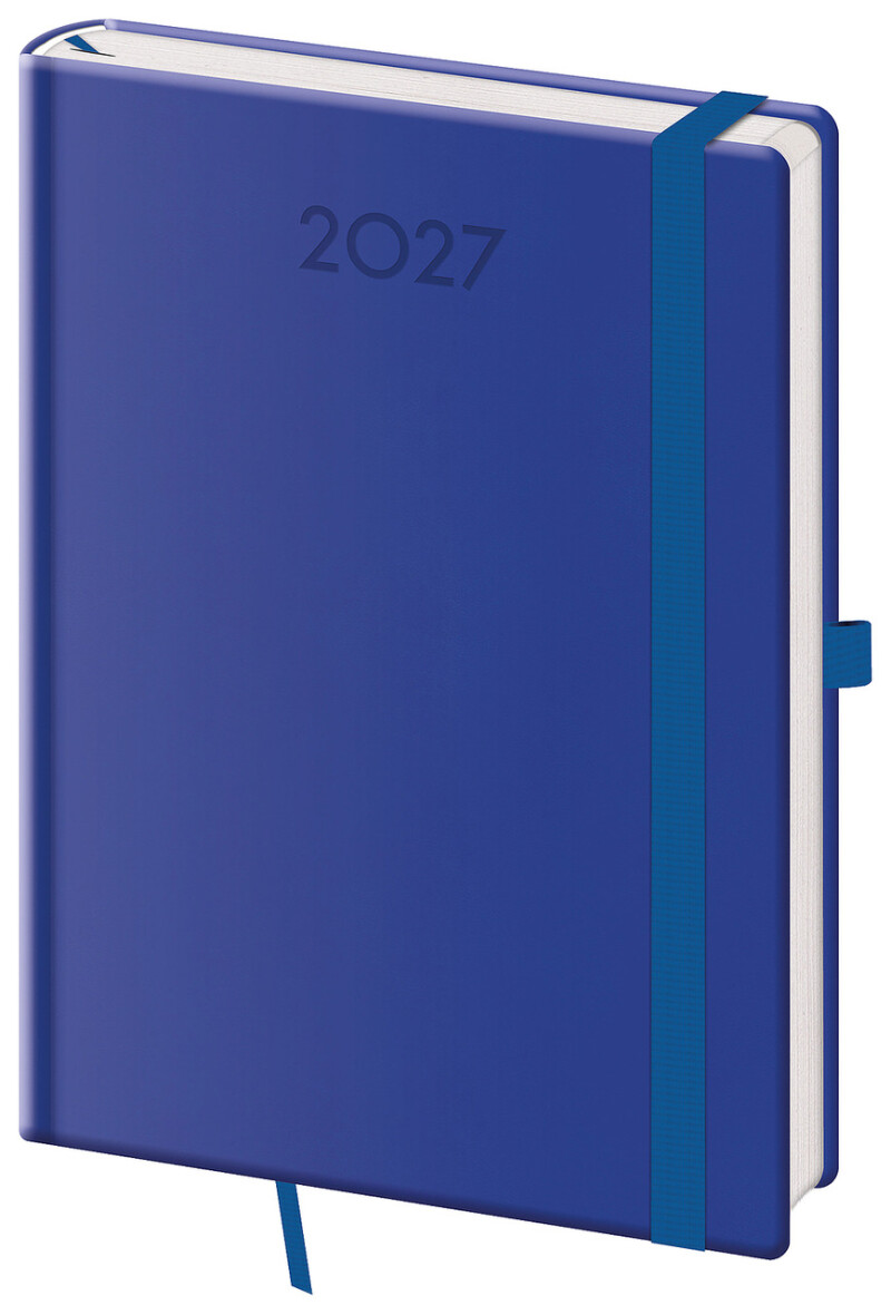 Denný diár A5 Print Plus, kráľovská modrá 2027