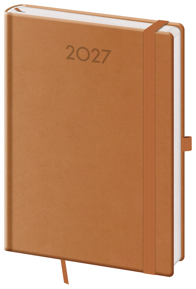 Denný diár A5 Print Plus, svetlohnedý 2027