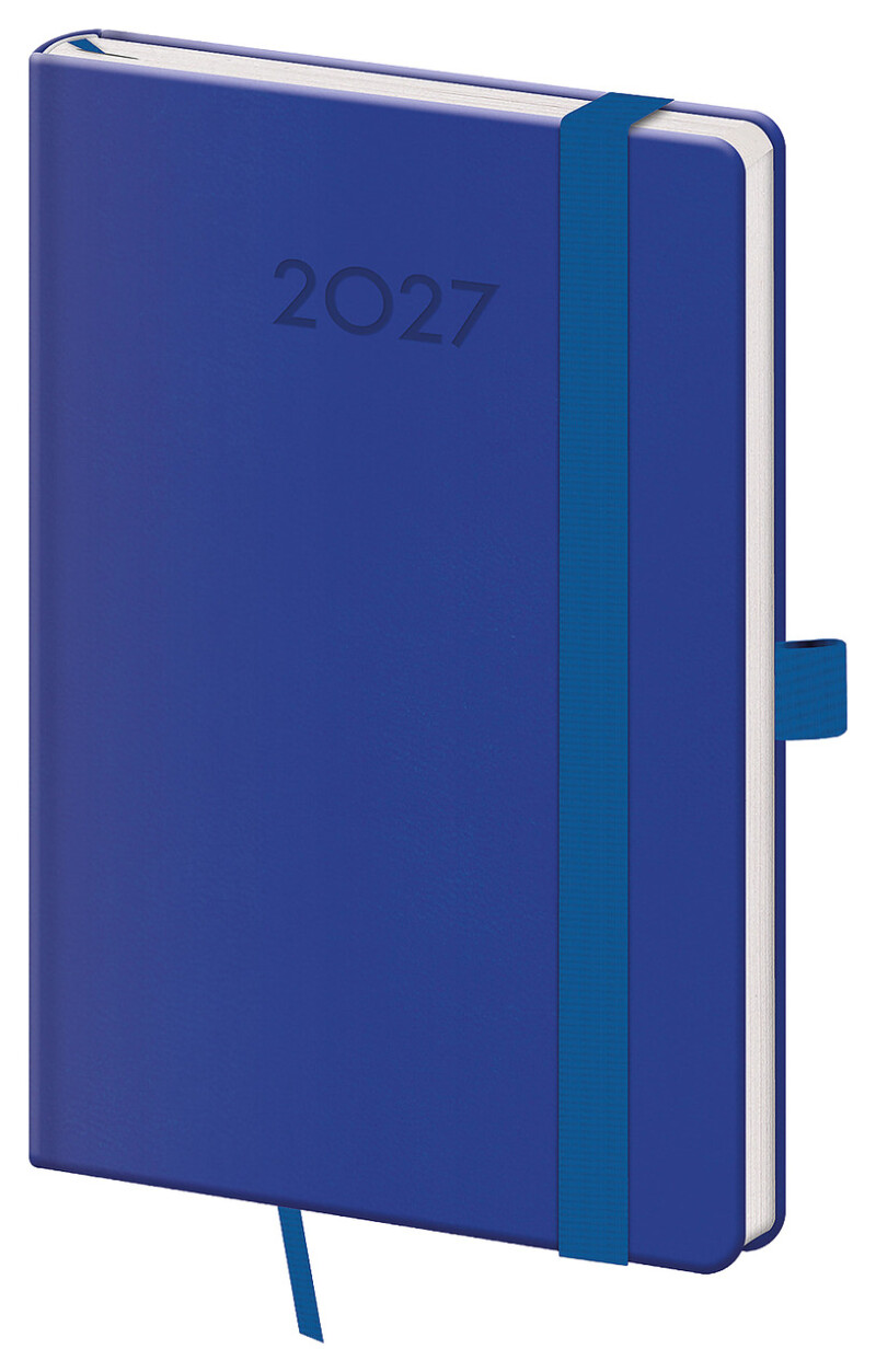 Diár týždenný vreckový Print Plus, kráľovská modrá 2027