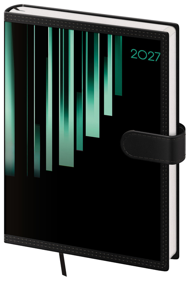 Diár týždenný A5 Tone - zelený s magnetom 2027