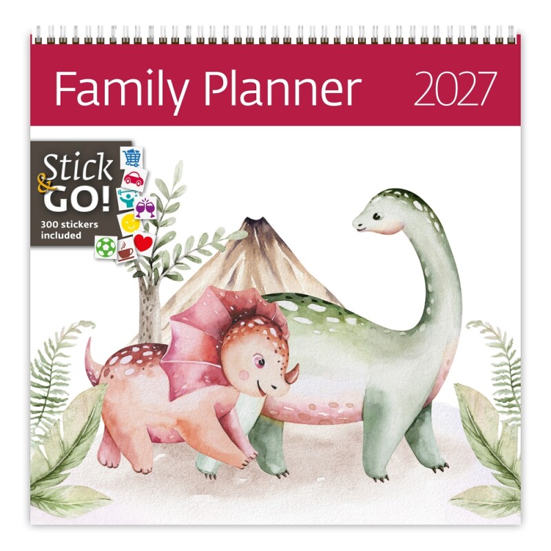 Nástěnný kalendář Family Planner 2027 včetně laše