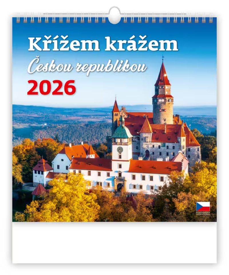 Křížem krážem Českou republikou nástěnný kalendář 2027