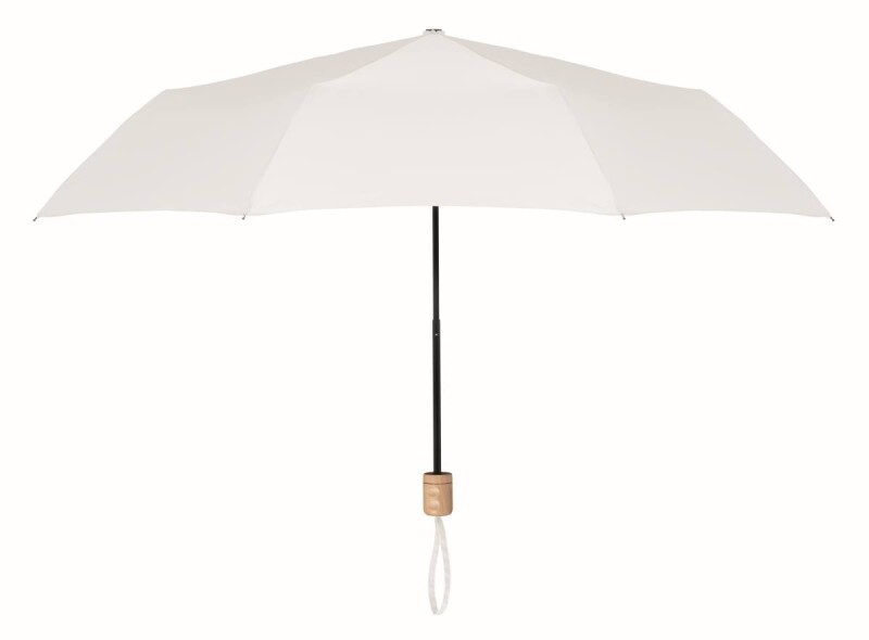 Manuální skládací deštník, 3-dílná konstrukce, pr.99cm, bílý