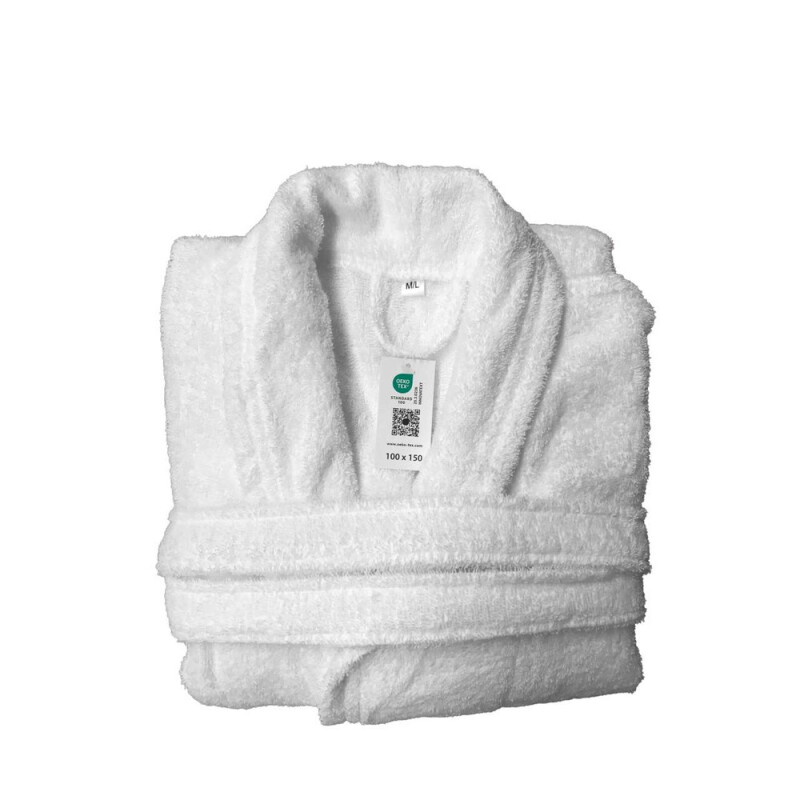 Luxusný župan Olima Terry Bathrobe, veľkosť XS/S, biela