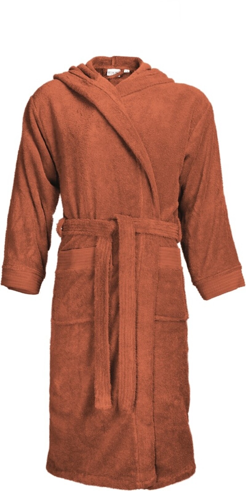 KALEBA Kvalitní župan s kapucí, cihlová, L/XL
