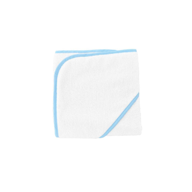 Detský uterák s kapucňou Olima Baby Hooded Towel, biela/svetlomodrá