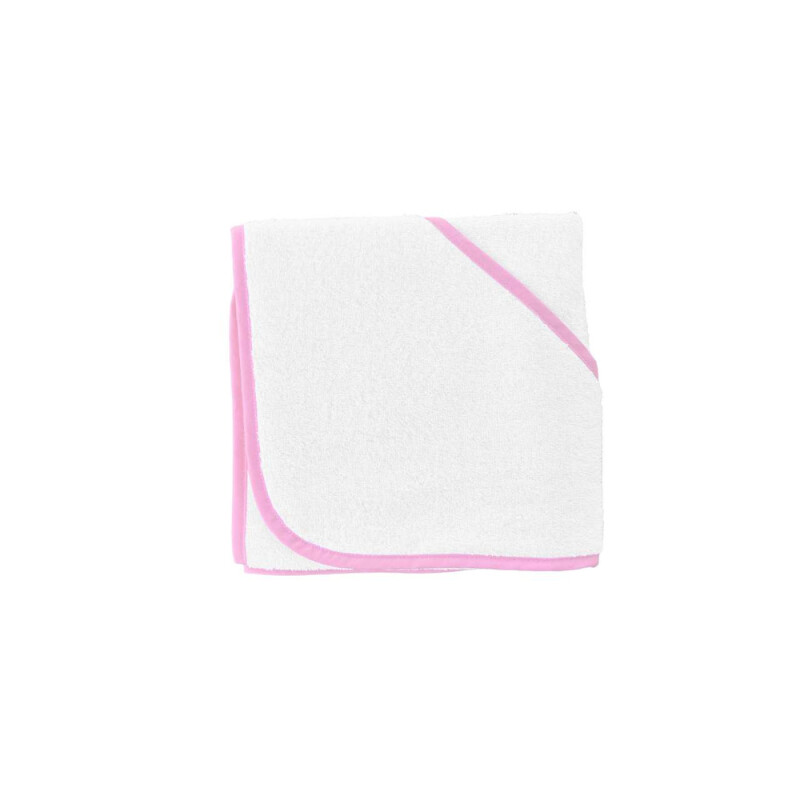 Detský uterák s kapucňou Olima Baby Hooded Towel, biela/svetloružová