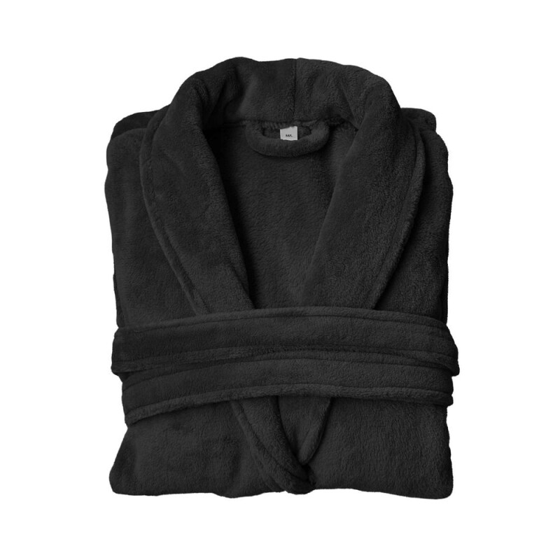 Antracitový župan Olima Coral Fleece, veľkosť M/L
