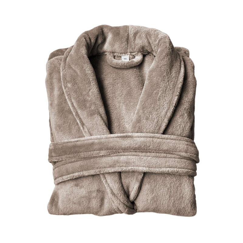 Šedohnedý župan Olima Coral Fleece, veľkosť M/L