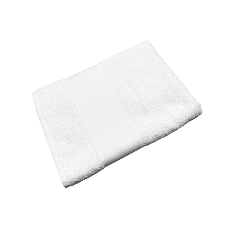 Uterák Olima Towel s bordúrou pre sublimáciu, 50 × 100 cm, biela