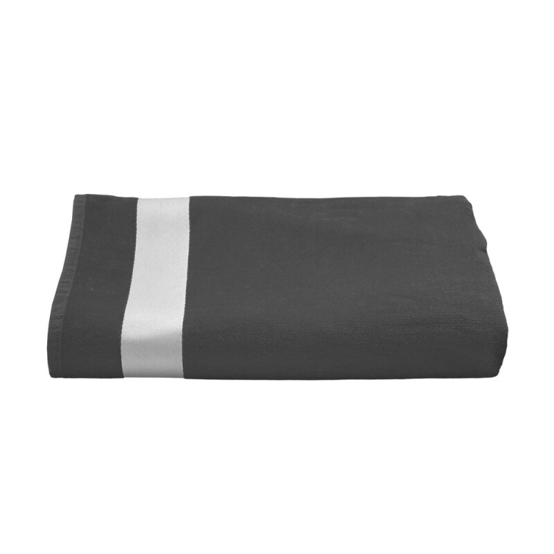 Plážová osuška Olima Velour Beach Bath Towel, 100 × 180 cm, antracitová