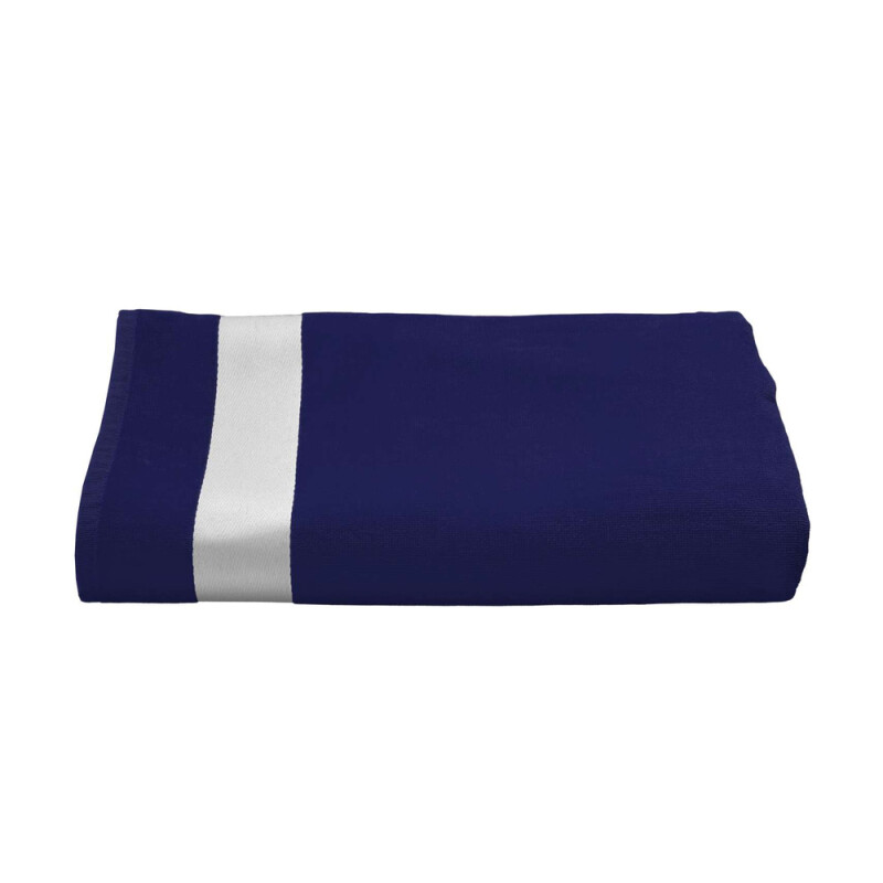 Plážová osuška Olima Velour Beach Bath Towel, 100 × 180 cm, tmavomodrá