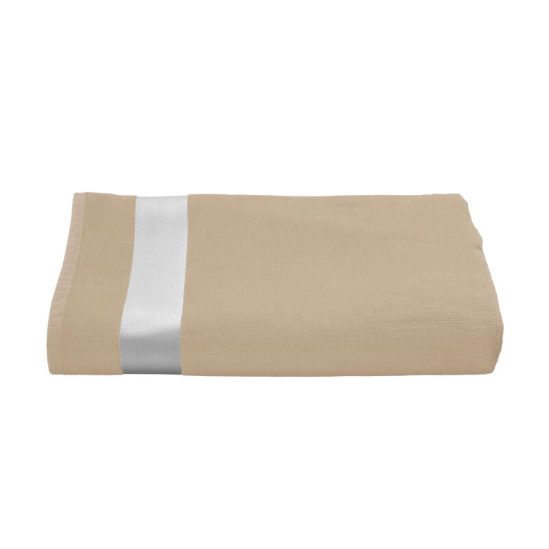 Plážová osuška Olima Velour Beach Bath Towel, béžová, 100 × 180 cm