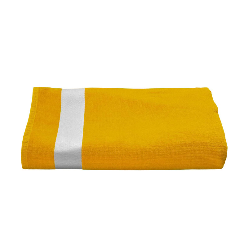 Plážová osuška Olima Velour Beach Bath Towel, 100 × 180 cm, tmavooranžová