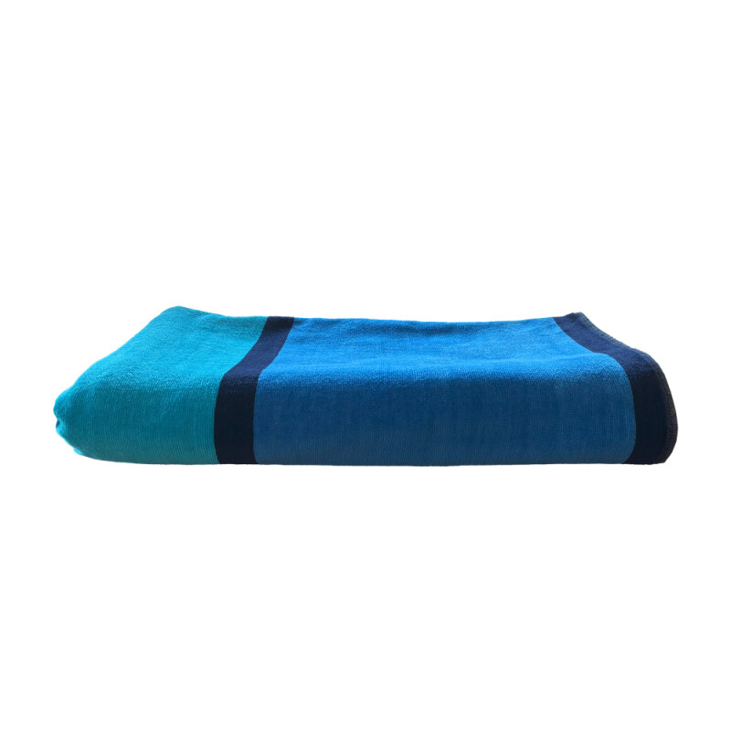 Plážový uterák Olima Turquoise Wave Velour, 90 × 180 cm, viacfarebný
