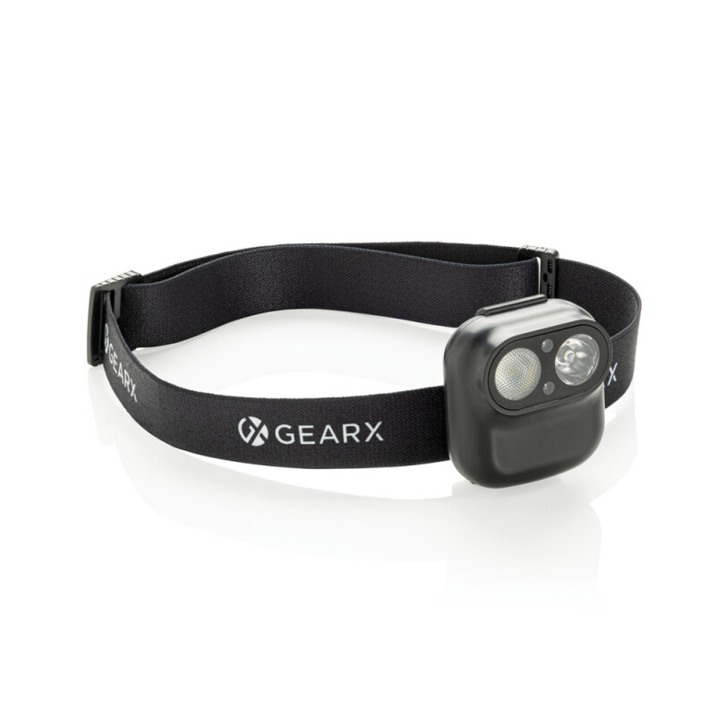 Čelovka Gear X Rcs z recyklovaného plastu s pohybovým senzorom, čierna