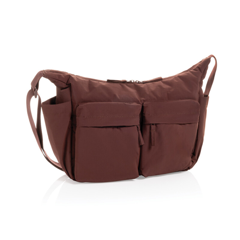 Polstrovaná crossbody taška Kento Urban Rcs z recyklovanej látky, vínová