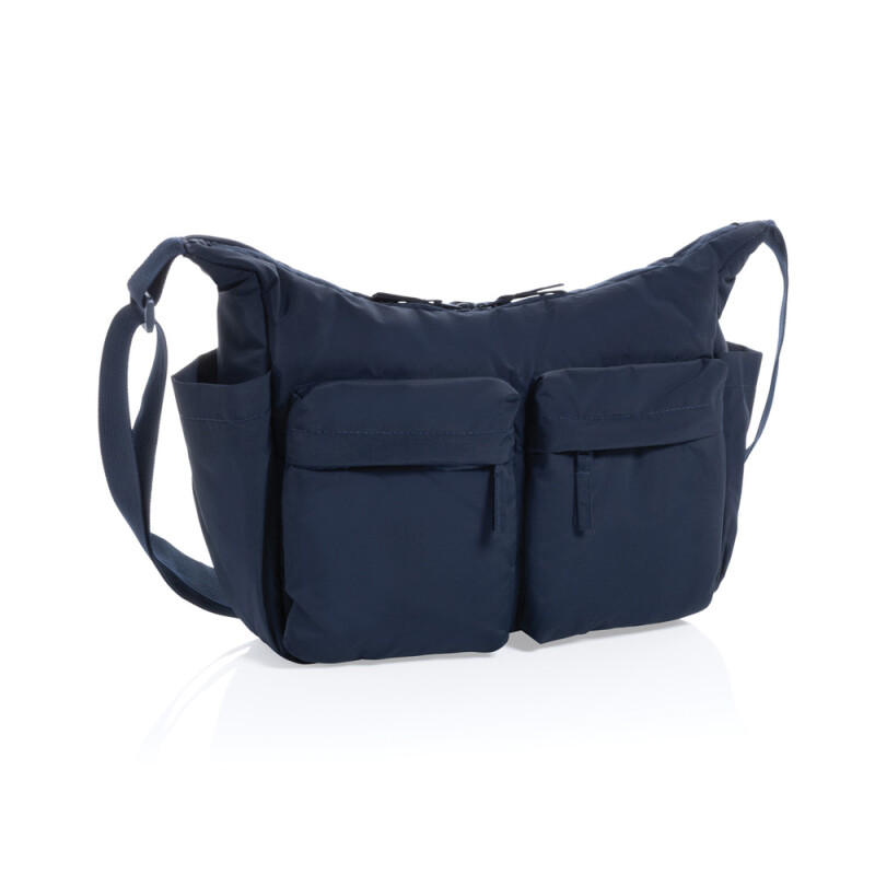 Polstrovaná crossbody taška Kento Urban Rcs z recyklovaného nylonu, námornícka modrá