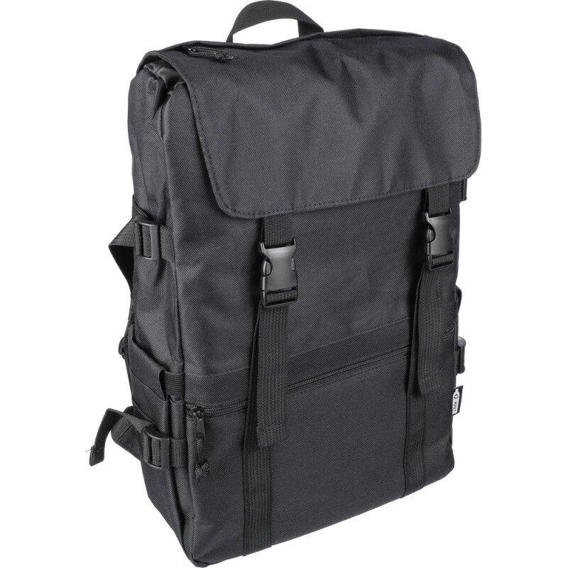 Štýlový batoh na notebook 15" z recyklovaného materiálu, čierny