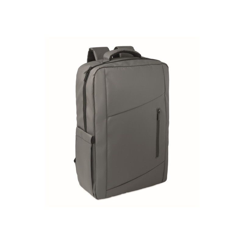Šedý Rpet batoh na 15" notebook s PU záterom