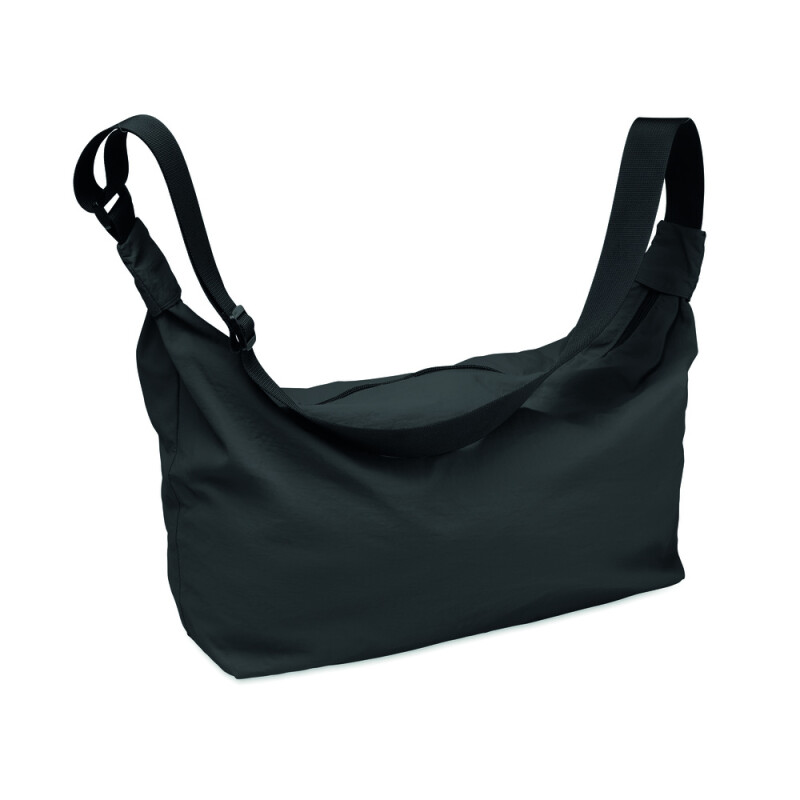 Čierna nylonová crossbody taška cez rameno