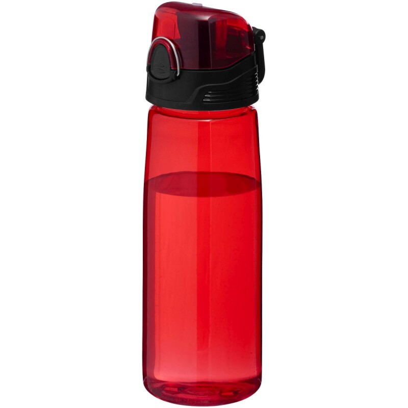 Capria Športová fľaša z Tritanu s výklopným viečkom, 700 ml, červená