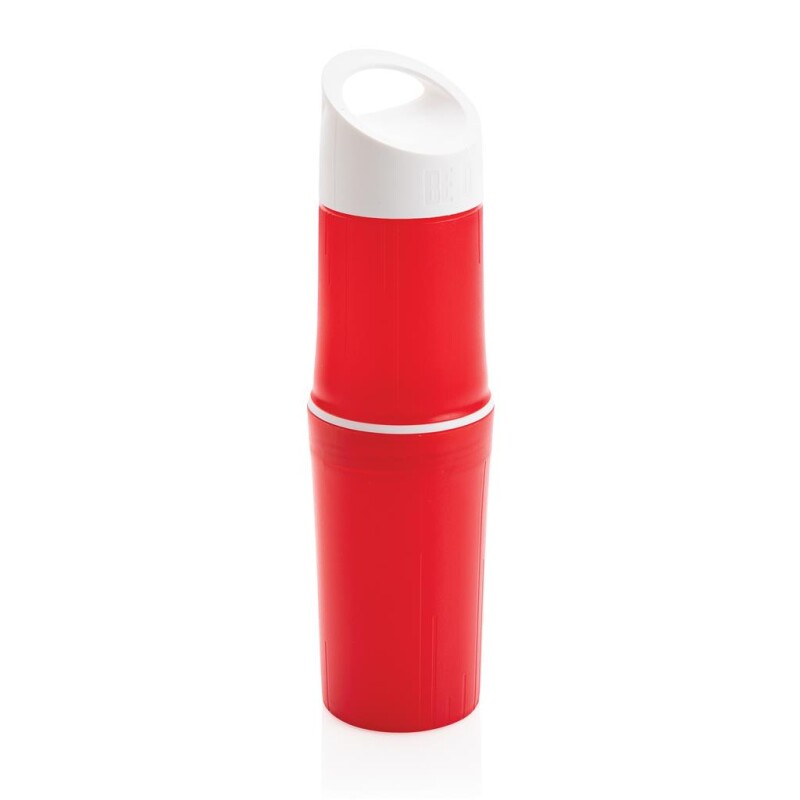 BRENDA Organická láhev na vodu, objem 500 ml, červená