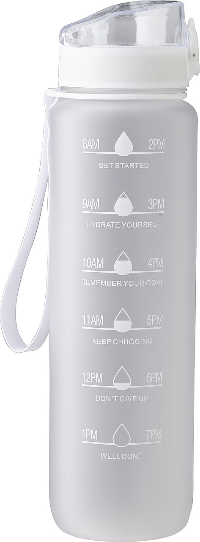 ZERIN Láhev na pití z recyklovaného plastu, 1000 ml, transparentní