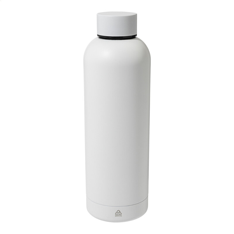 Biela termoska z recyklovanej nerezovej ocele, 500 ml
