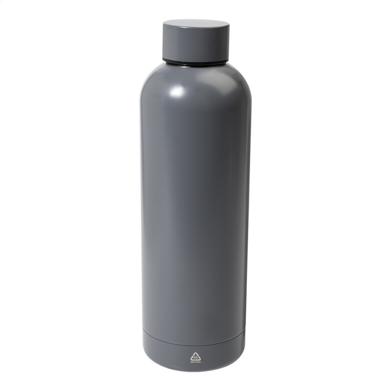 Šedá termoska z recyklovanej nehrdzavejúcej ocele, 500 ml