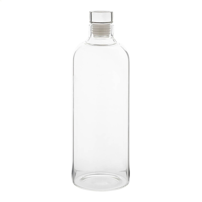 Transparentná sklenená fľaša s objemom 1000 ml